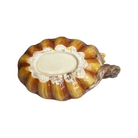 Majolica Golden Tones Autumn Thanksgiving Pitcher Set of 2 - Picture 8 of 12